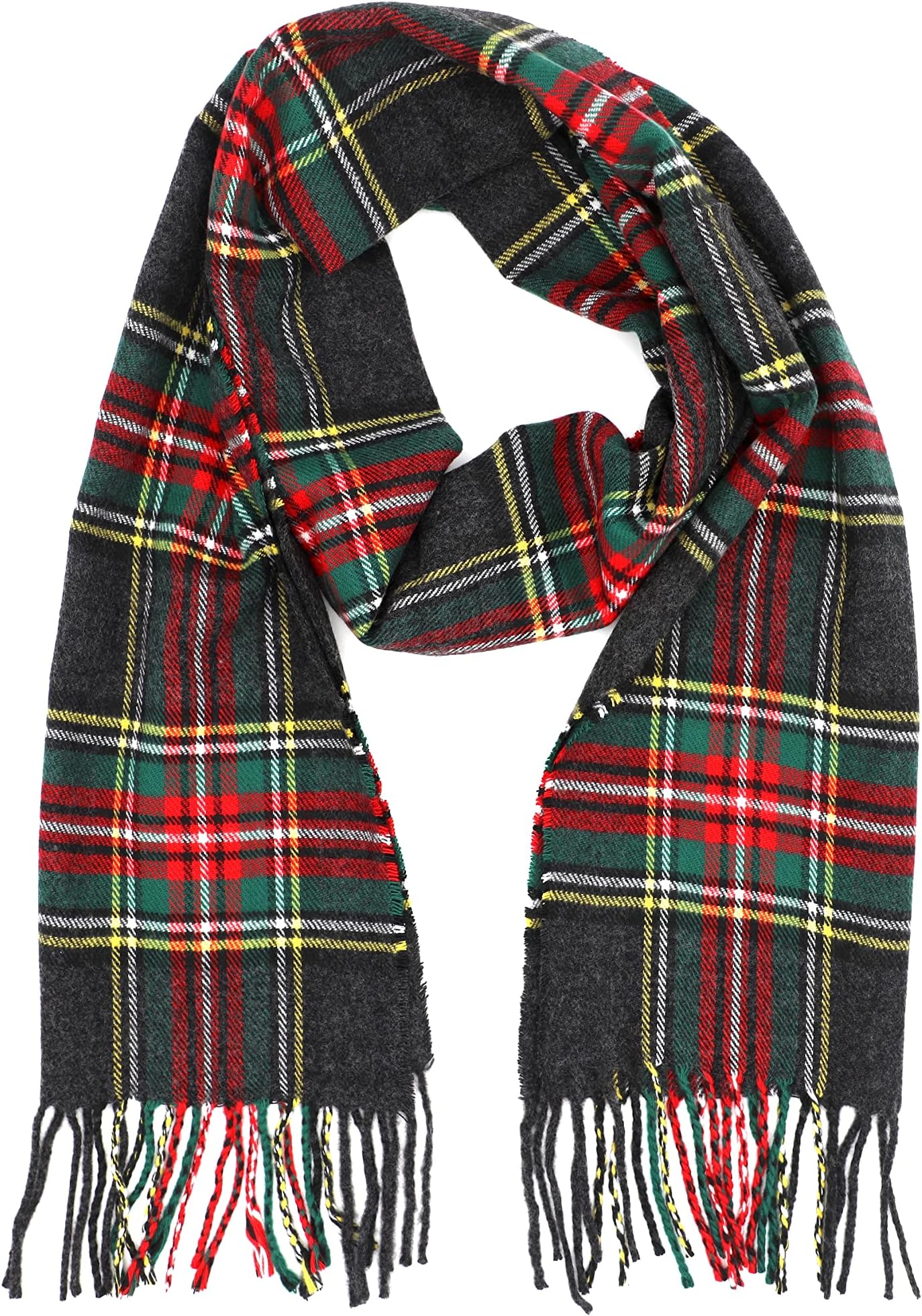 Cashmere Feel Tartan Plaid Scarf - Classic Winter Scarf for Men & Women, Scottish Heritage Holiday Gift