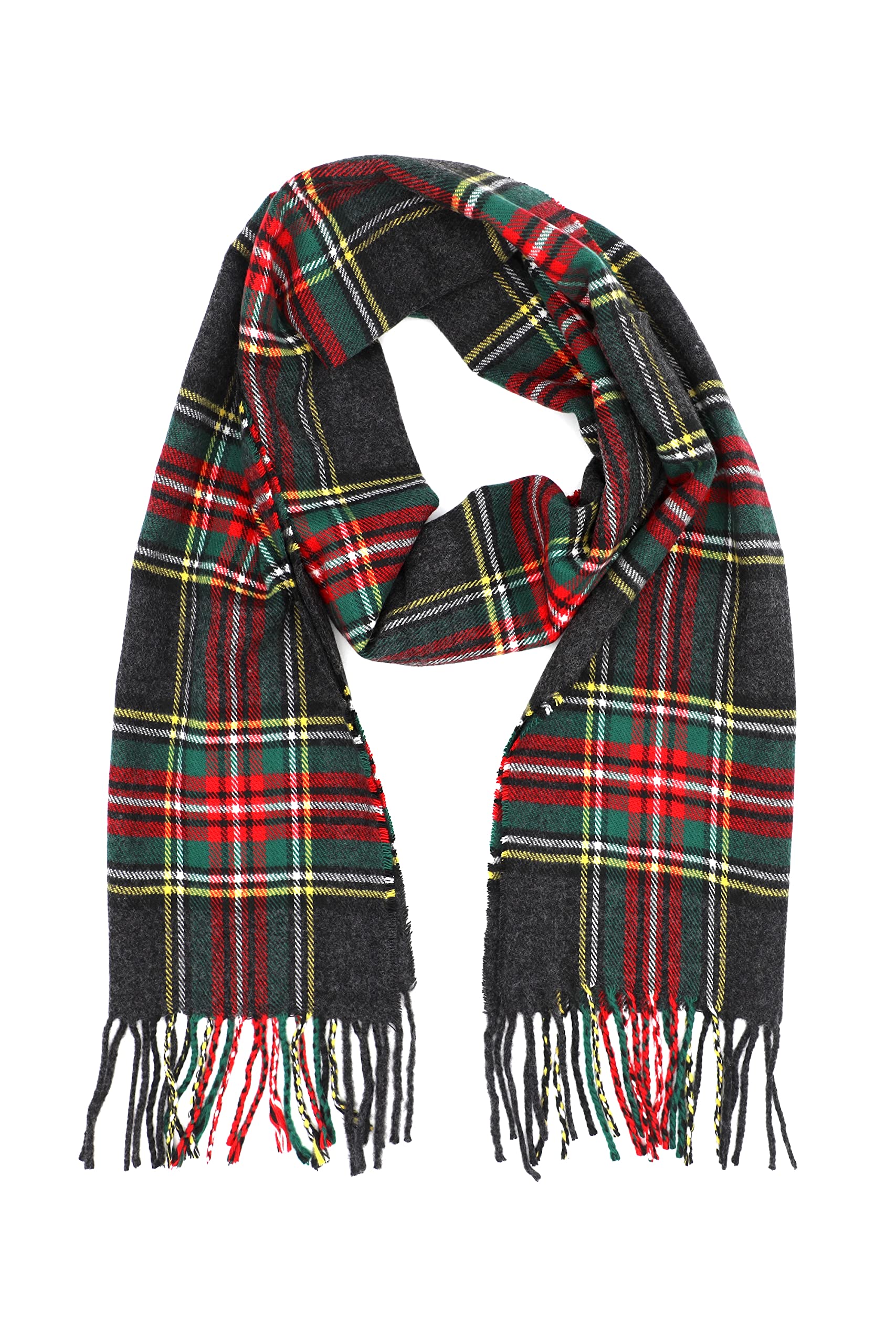 Cashmere Feel Tartan Plaid Scarf - Classic Winter Scarf for Men & Women, Scottish Heritage Holiday Gift