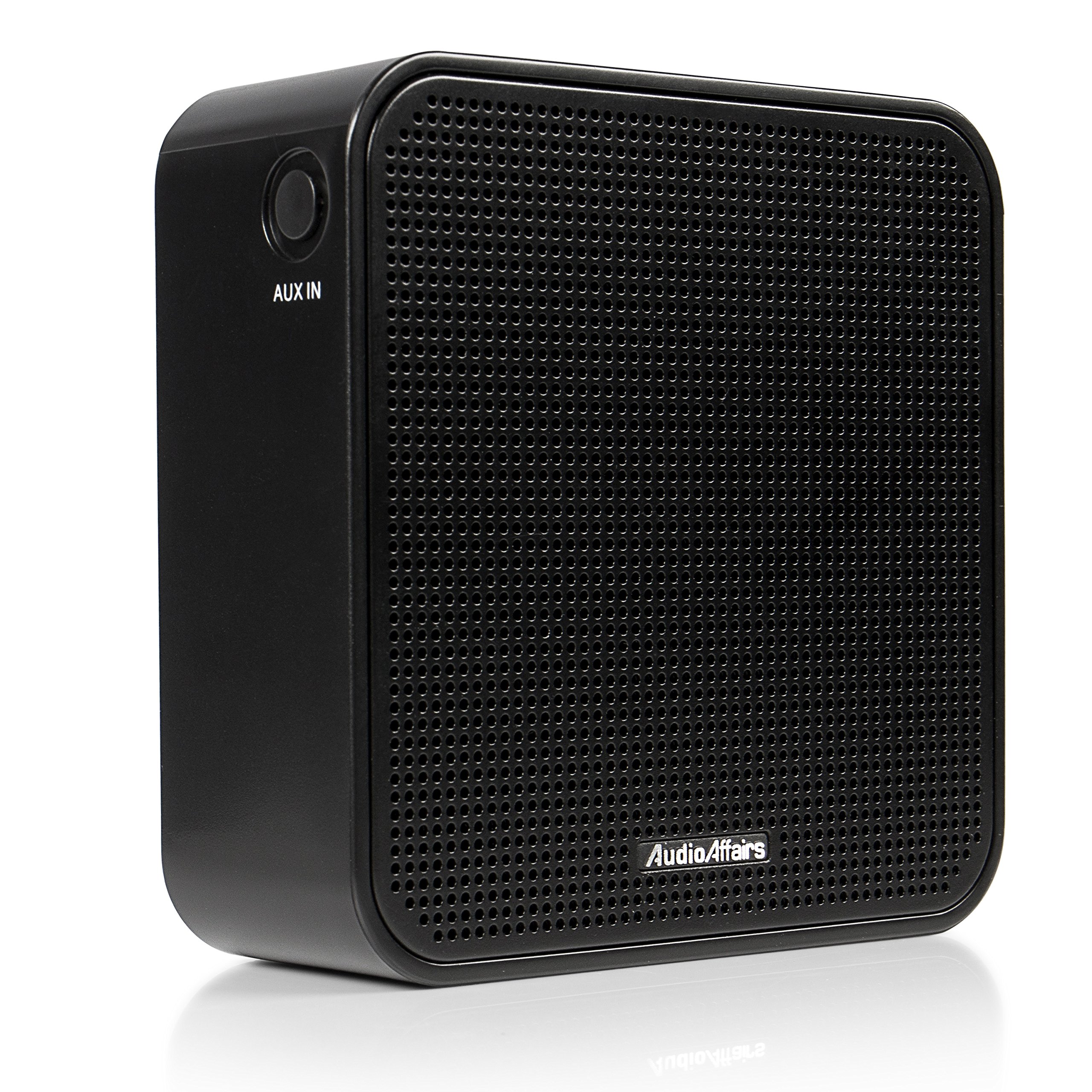 AudioAffairs Enchufe Radio Nuevo diseño | Plug en la Cocina Radio o como Altavoz Bluetooth | batería integrada y AUX en Conector | Manos Libres y FM PLL sintonizador