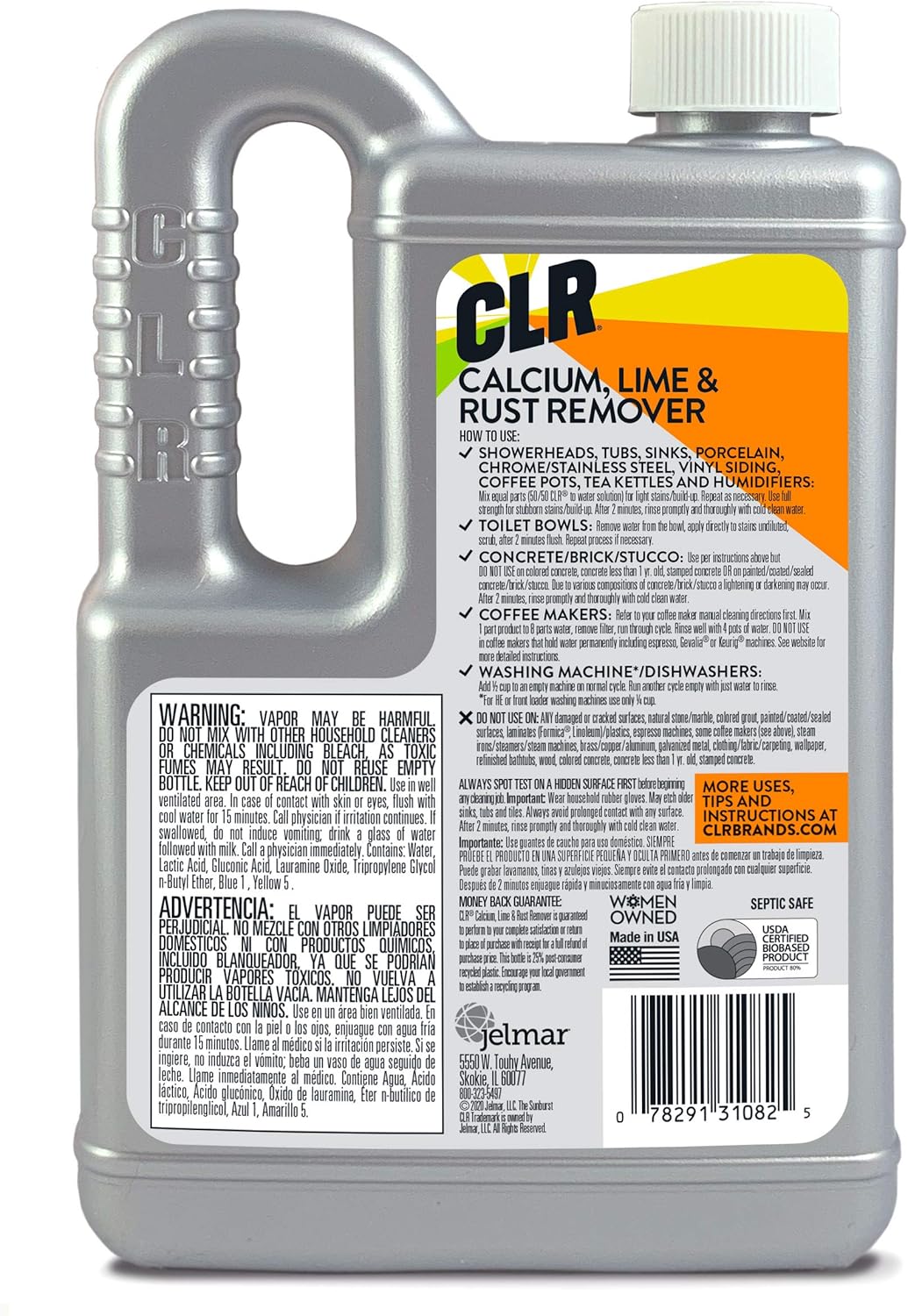 CLR Calcium, Lime & Rust Remover, Blasts Calcium, Dissolves Lime, Zaps Rust Stains, 28 Ounce Bottle : Health & Household