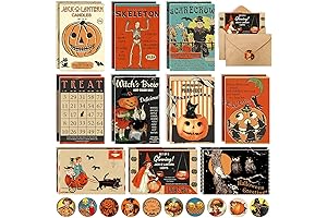 30 Pack Spooky Halloween Greeting Cards Bulk Set