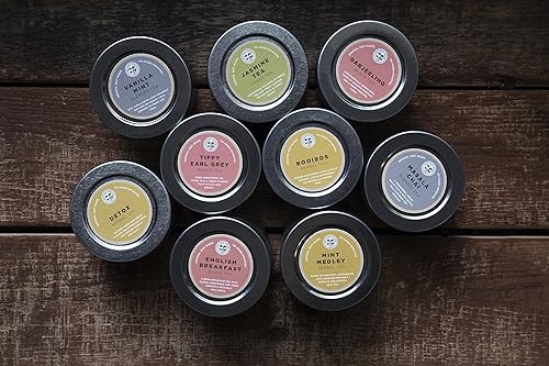 Miniatura 9 de Golden Moon Tea Paquete de 9 muestras de té de hojas sueltas  Juego de regalo de muestra de té orgánico  té negro té verde té blanco té de hierbas