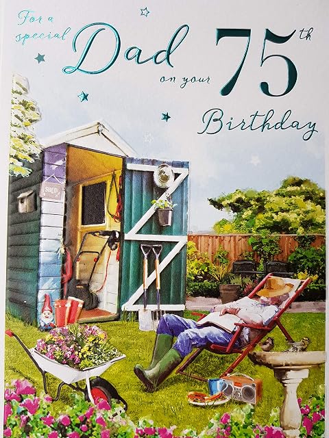 For a special Dad 75th Birthday Card Quality Nice Verse