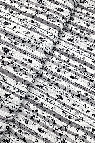 Miniatura 3 de Timeless Treasures Forest Bloom Painted Birch Trees Cotton Fabric by The Yard