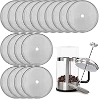 Vista 1 de Boao 18 paquetes de filtros de prensa francesa de repuesto para cafetería de malla para café francés, de acero inoxidable de 4 pulgadas