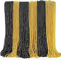 Vista 22 de 100 PCS Cuentas de Mardi Gras, Regalos de Fiesta de Cuentas de Mardi Gras, Collares de Juguete de Cuentas Moradas de 33", Disfraz a Granel