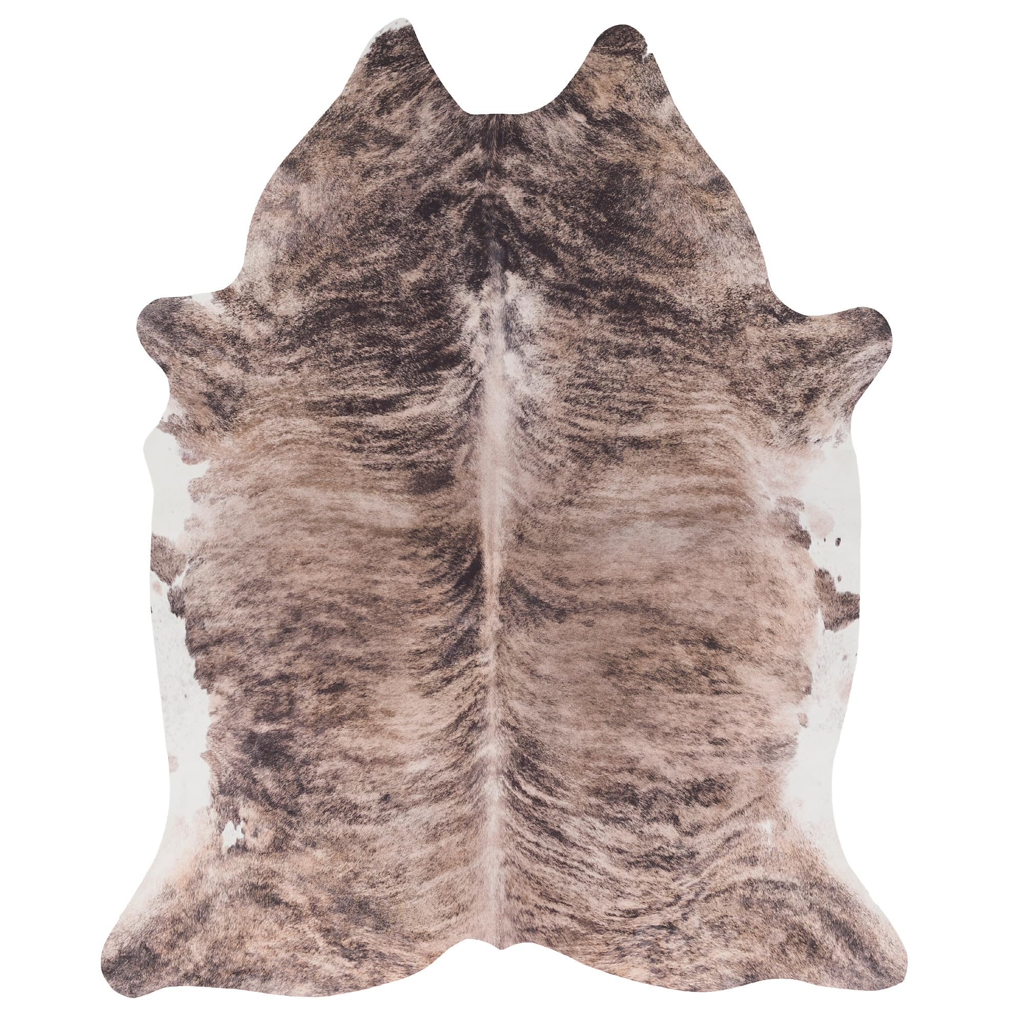 Peau de Vache - Tapis en Fibres synthétiques - Marron Beige - 3 Tailles