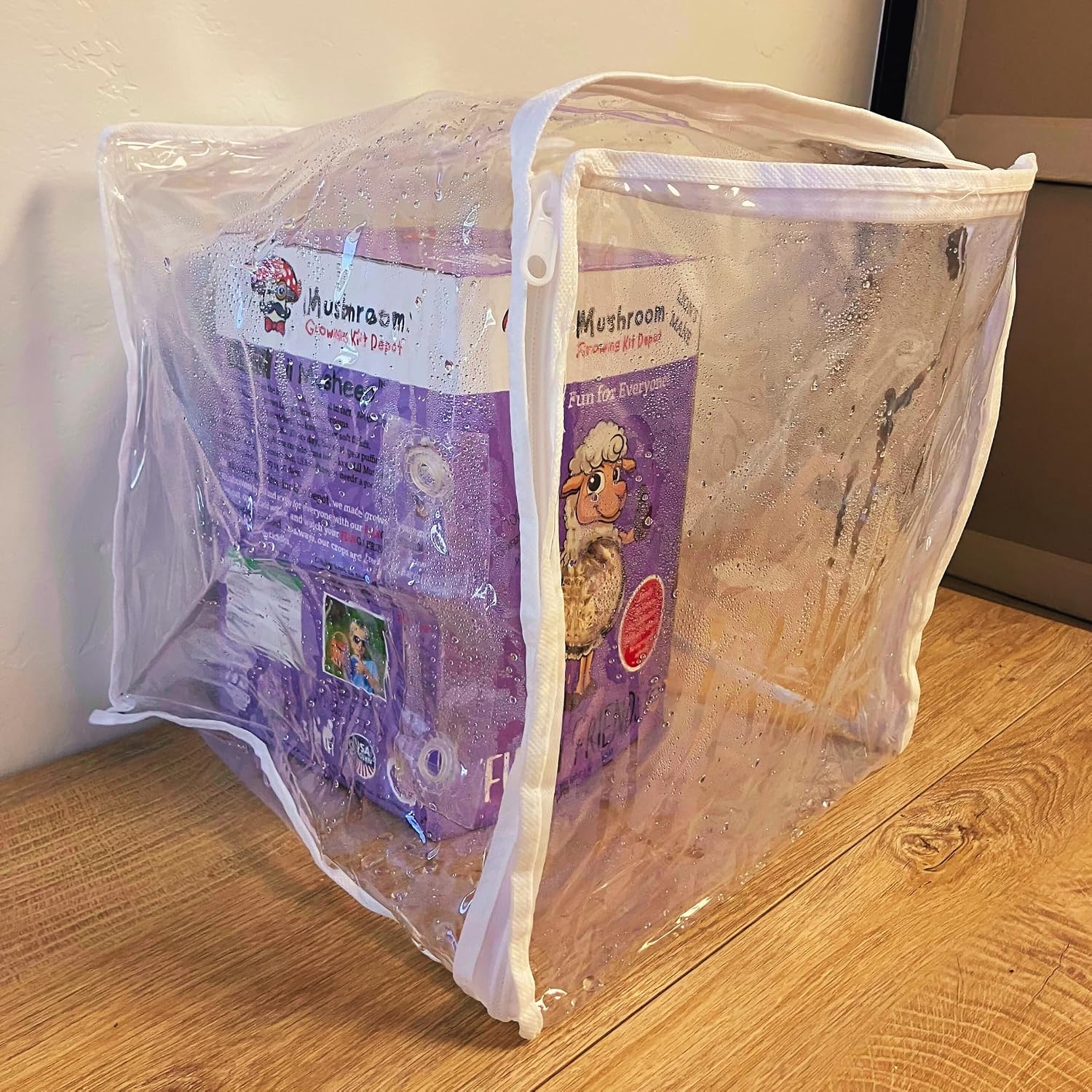 1 Humidity Tent Bundle + 1 FUNGI FRIENDS Lion's Mane Mushroom Grow Kit (5 lbs) | Lil Musheep | Beginner-Friendly & Easy to Use | Handmade in USA