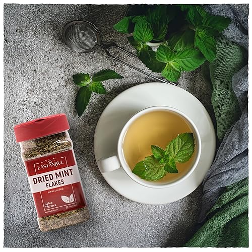Miniatura 7 de Eastanbul Menta seca, 2.1 onzas, menta seca para cocinar, hojas de menta, perfectas para hojas sueltas de té, condimento de hierbas de menta, % 100%