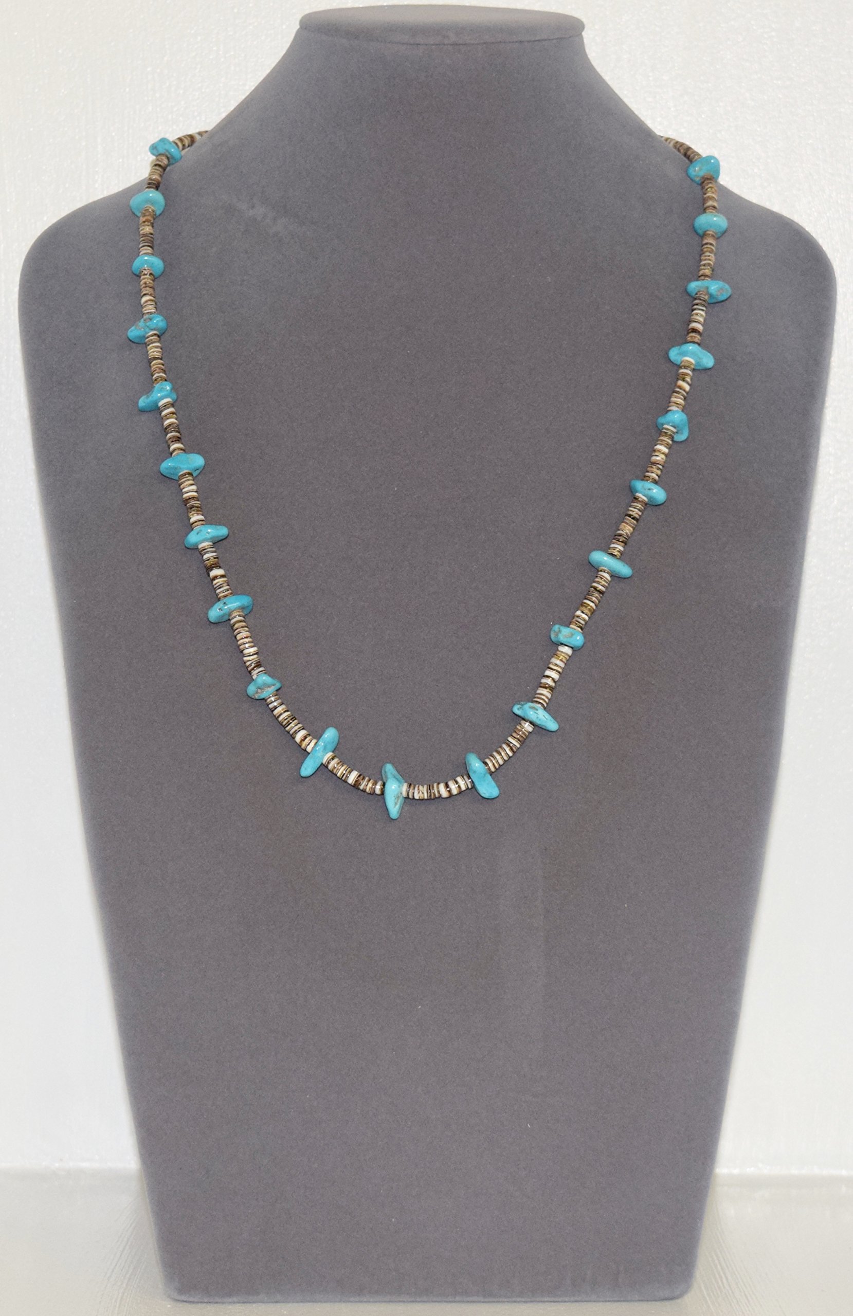 Hei-shei Necklace with Beautiful Blue Turquoise