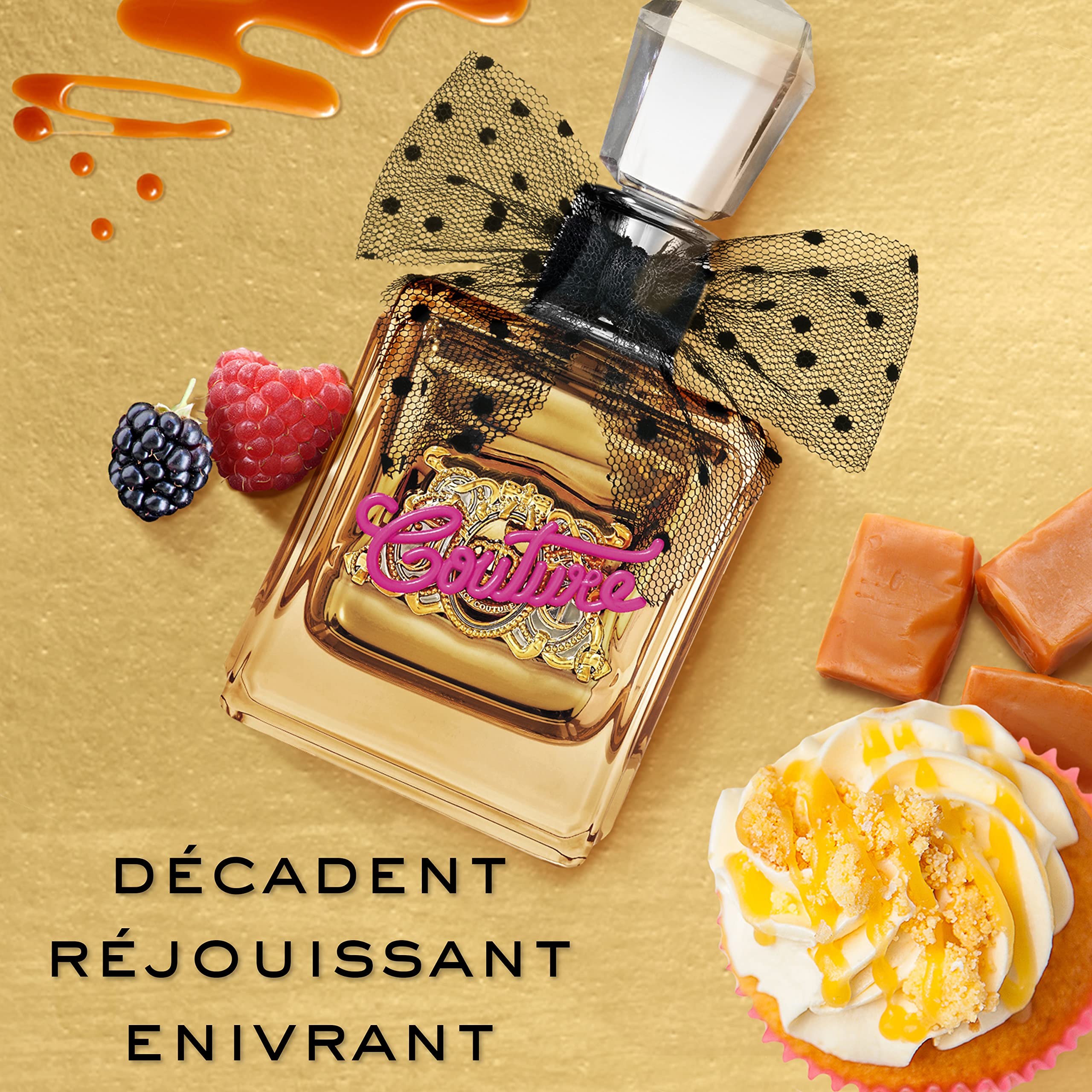Juicy Couture - Viva La Juicy - Gold Couture - Eau de Parfum pour Femme - Senteur Florale Fruitée & Gourmande - Spray Vaporisateur - Fragrance Sensuelle - Parfum Durable