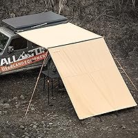 Vista 9 de ALL-TOP - Toldo para vehículo 8.2 x 8.2 pies extraíble, protector solar para techo, protección UV50+, toldo lateral resistente a la intemperie 4x4