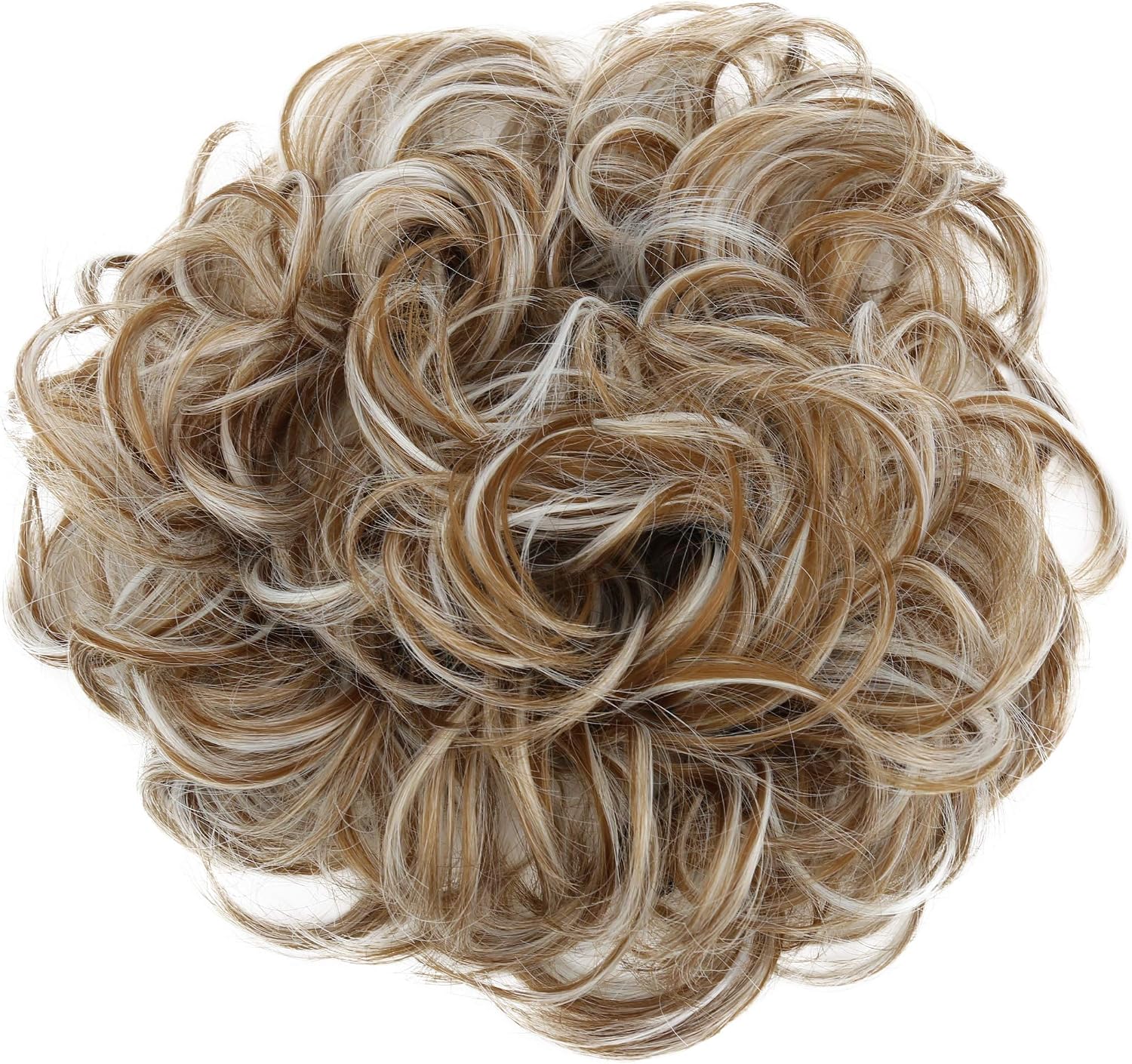 CAISHA XXL Hairpiece Scrunchy Updo Bridal Hairstyle Voluminous Curly Messy Bun Light Brown Gray Mix HW40 - Image 3