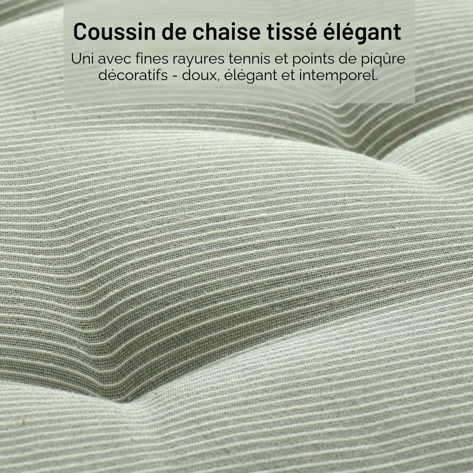 Esprit Lot de 2 coussins de chaise 40x40 cm Vert - Coussins de chaise confortables pour salle à manger et cuisine - lavables jusqu'à 30°C - Oeko-Tex - Housse de siège pour meubles de jardin, coussin