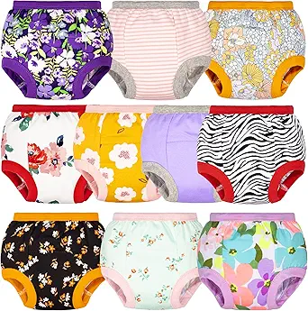 BIG ELEPHANT Baby Girls' Padded Potty Training Pants Underwear
