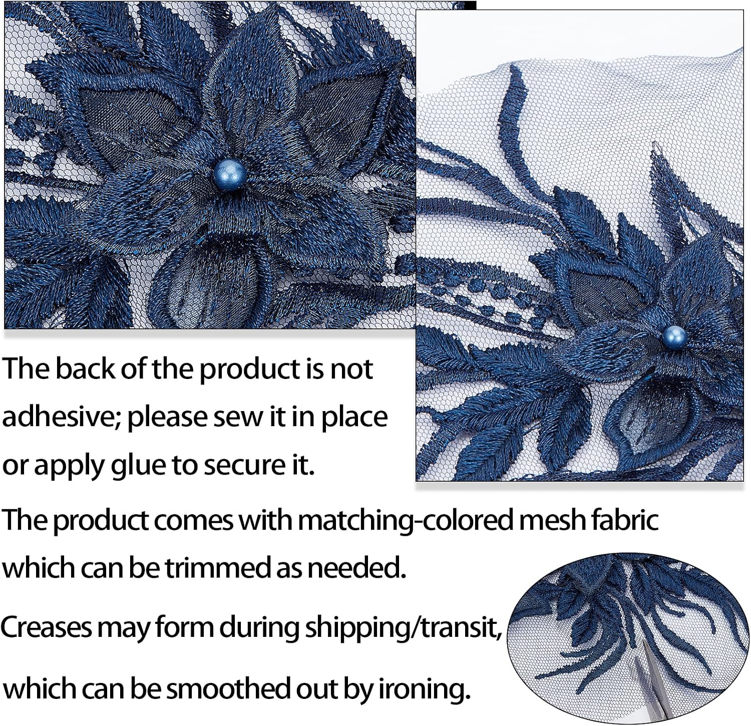 Beaded Phoenix Appliques, Glitter Peacock Feather Tail Embroidery Patches, Sewing Accessories for Wedding Dress Women Evening Costumes Gowns DIY Decoration