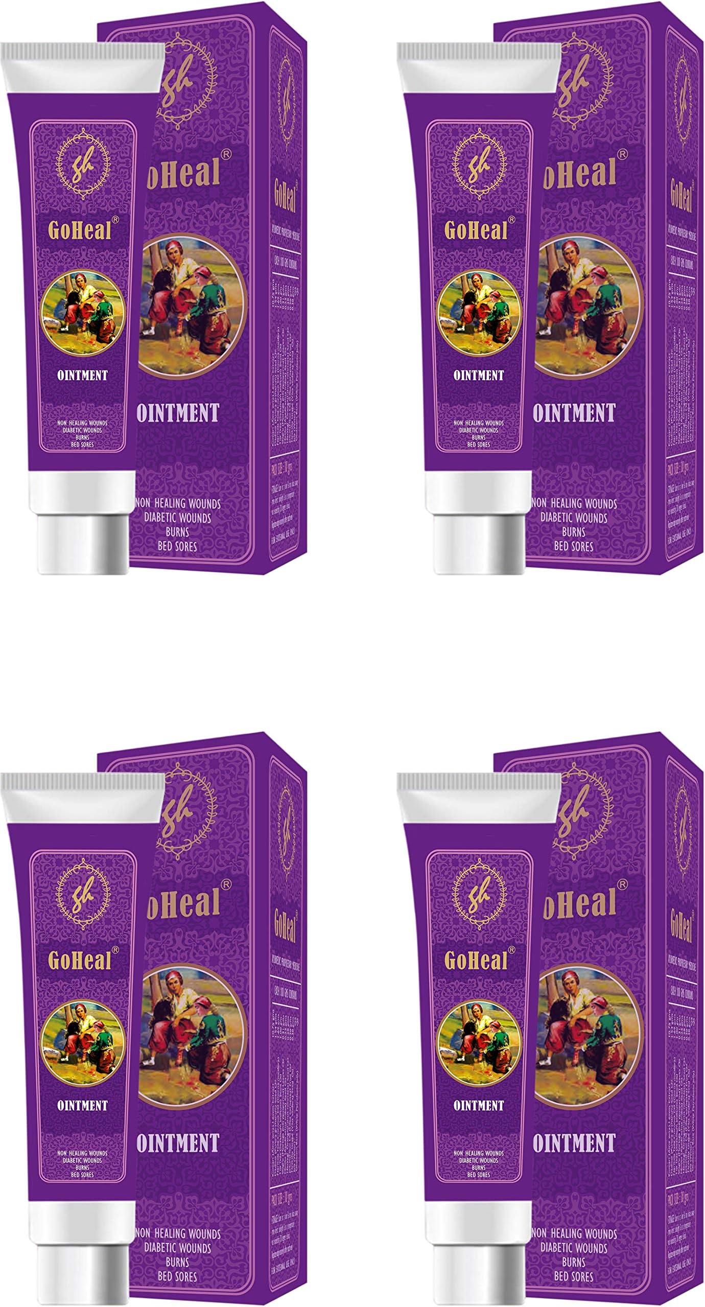 Ointment For Diabetic Wounds, Burns, Non-Healing Wounds, Bedsores, Cuts And Bruises Set Of 4