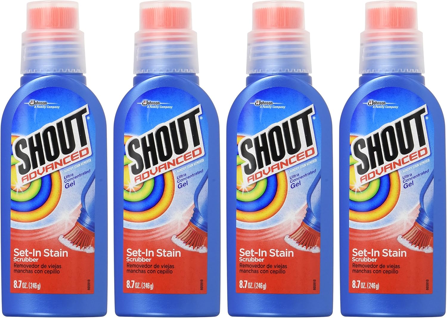 Shout Advanced Ultra Concentrated Stain Removing Gel, 8.7 Oz (Pack of 4)