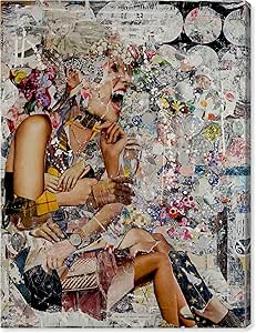 Quadro Decorativo Oliver Gal Paintings The Oliver Gal Artist Co. Fashion And Glam - Stampa Artistica Da Parete Su Tela, Motivo: Teschio, Decorazione Per La Casa, 40,6 X 40,6 Cm, Colore Oliver