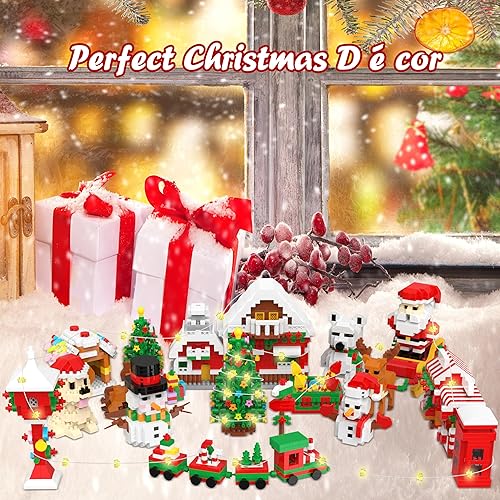 Miniatura 6 de Calendario de Adviento de Navidad 2023, juego de construcción de juguetes  Juego de cuenta regresiva de Navidad, 24 sorpresas coleccionables,