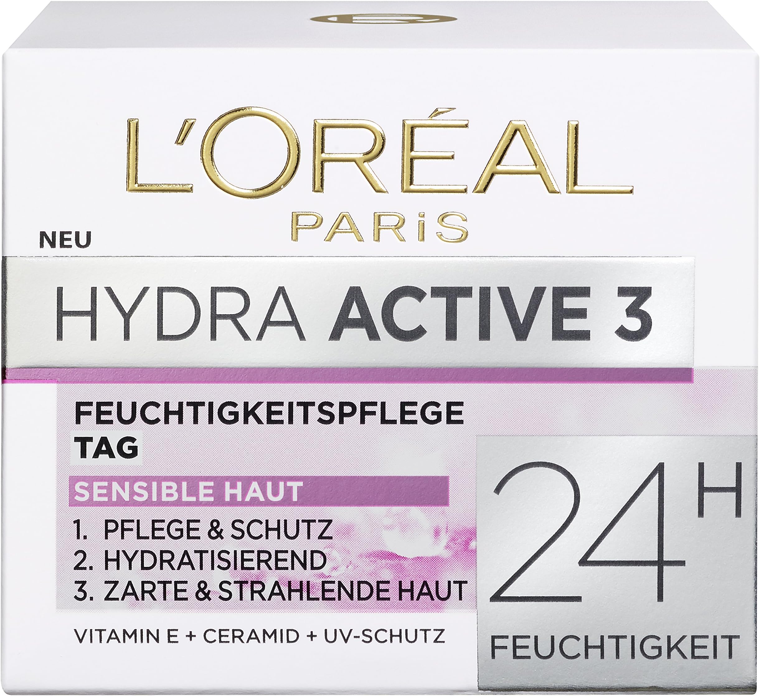 L'Oreal Paris Dermo Expertise "Hydra Active 3" Hydrafresh Cream for Dry and Sensitive Skin, 50 ml