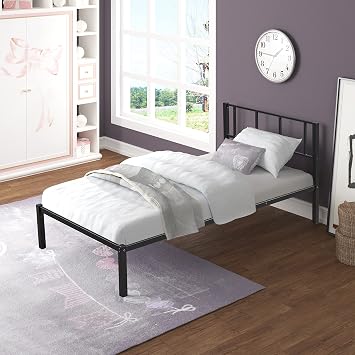 Triple Twin Size Sturdy Metal Bunk Bed for Three, Bed e with Safety Guardrail, Can Be Separated into 3 Twin, No Box Spring Needed, 91.73 L x 77.95 W x 72.05 H White (Black Twin Over Twin & Twin)