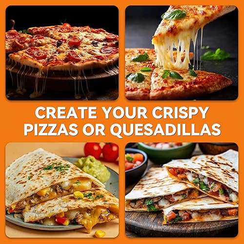 Miniatura 3 de Baker’s Friend Countertop Pizza Maker Electric, 12 Inch Pizza Maker Machine for Home, Quesadilla Maker, Non-stick Cooking Plates, Horno Para Pizza