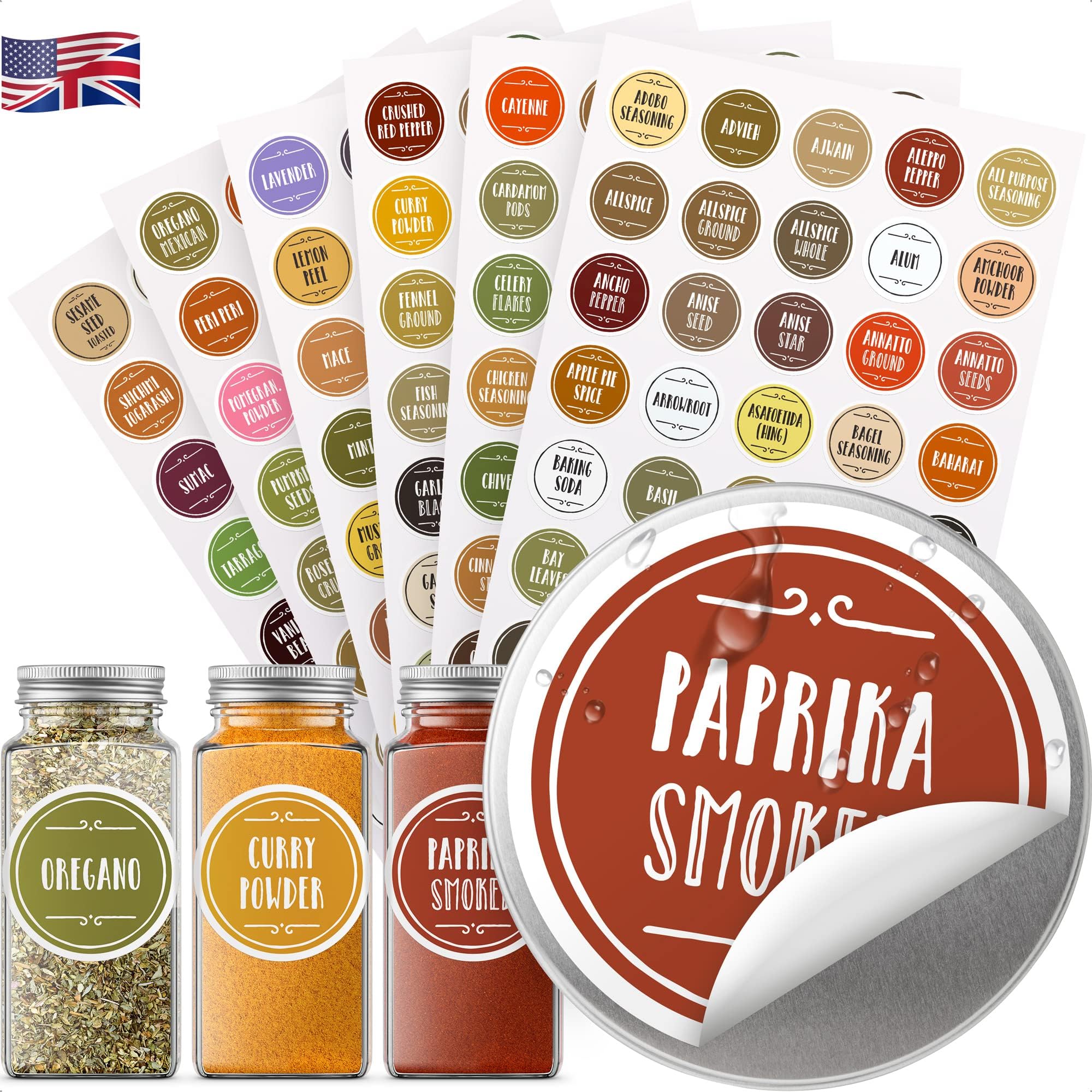 Etiquette epices Francais ; 210 autocollants épices en français ...