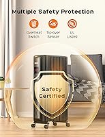 Vista 5 de Dreo Oil Filled Radiator Heater, Electric Radiant Heater with Remote Control, 4 Modes, Overheat & Tip-Over Protection, 24h Timer, Digital