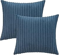 Vista 143 de UGASA - Fundas de almohada decorativas de terciopelo suave y sólidas de Navidad para sala de estar/sofá, 16 x 16 pulgadas, 2 unidades, color burdeos