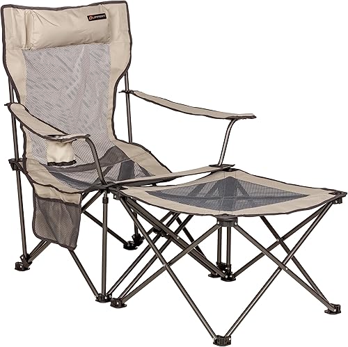 Miniatura 8 de Lippert Sun Soaker - Silla de camping reclinable de dos posiciones con reposapiés, tela de poliéster 600D, respaldo y asiento de malla,
