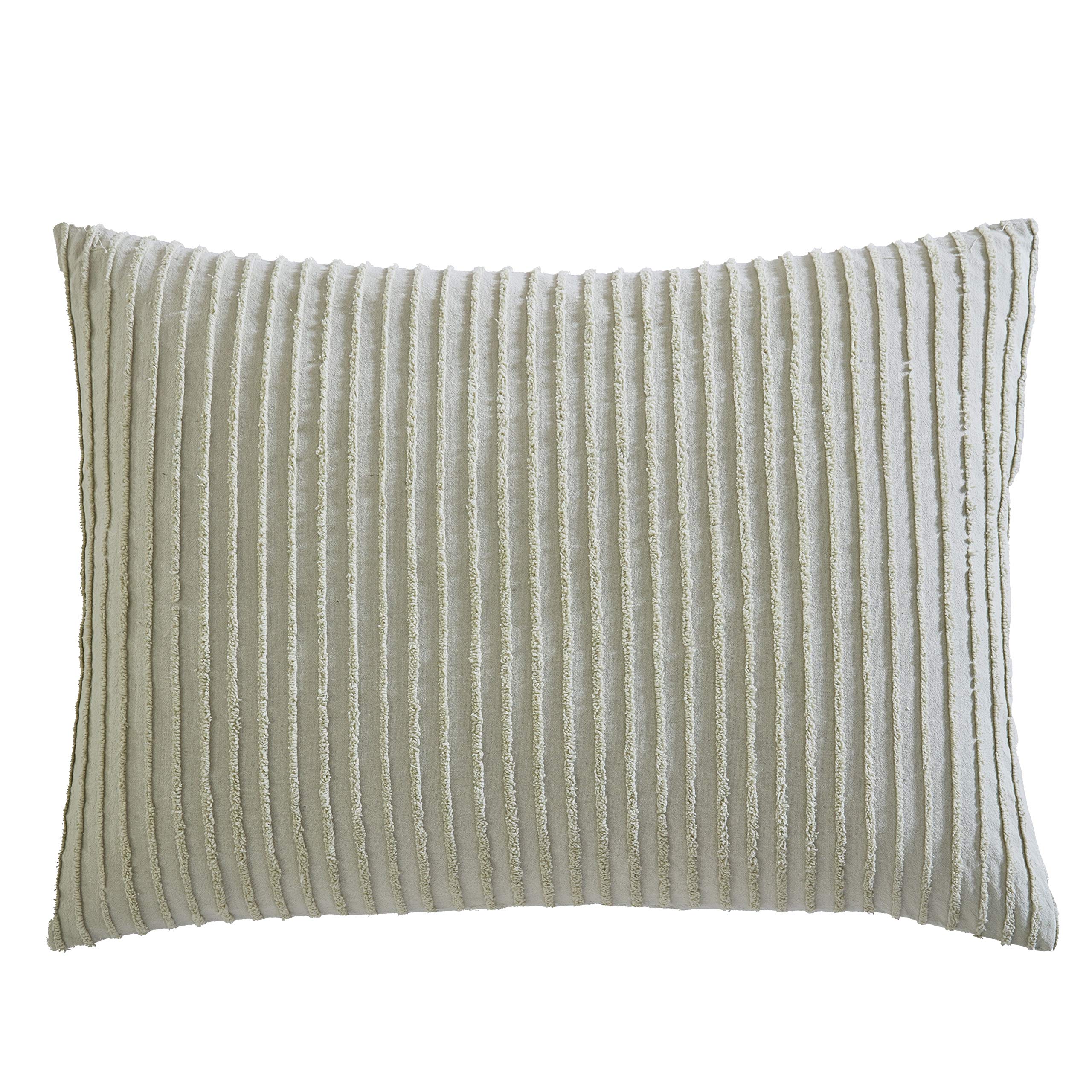 Beatrice Home Fashions Channel Chenille Standard Sham, Sage