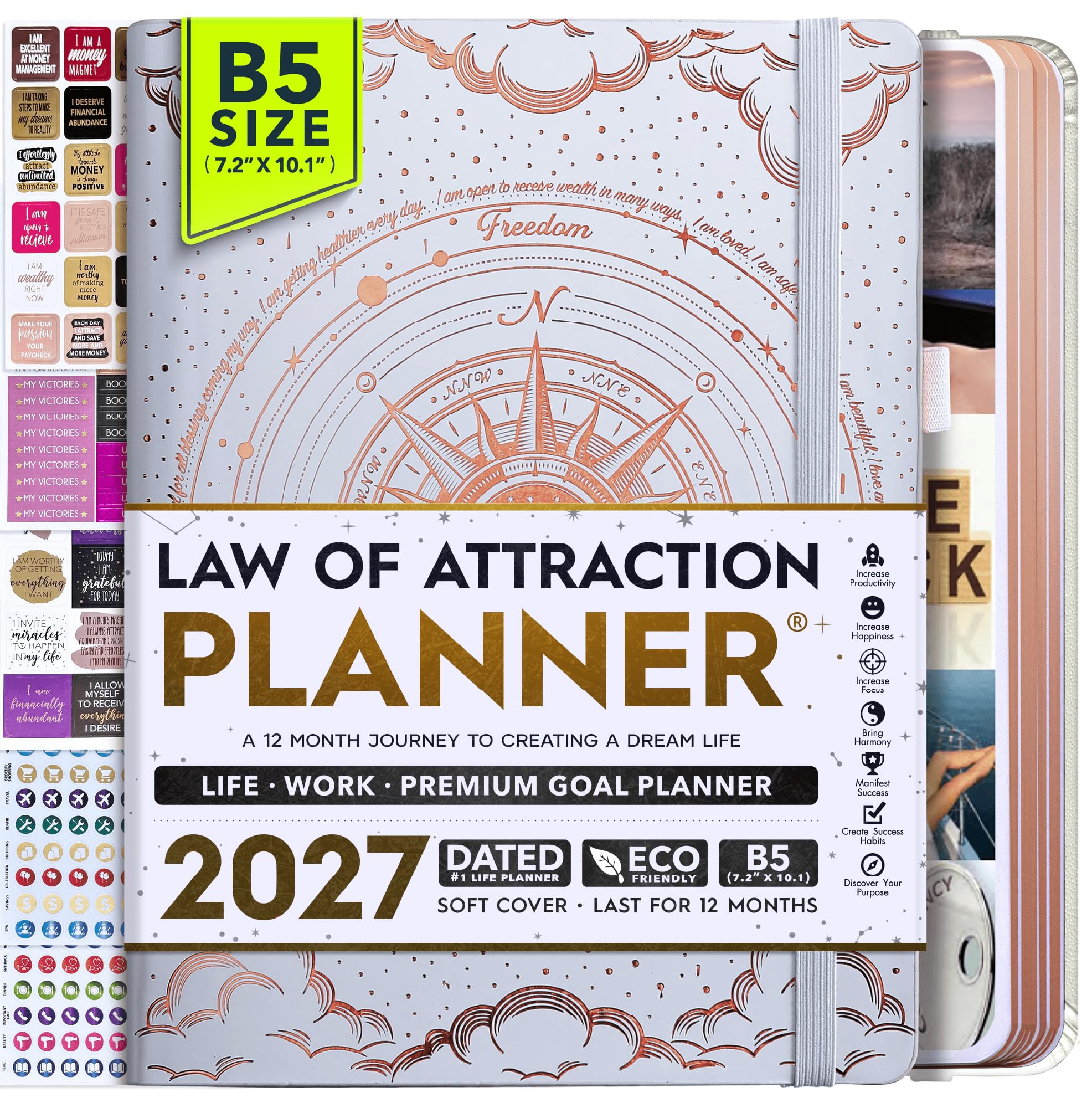 2027 Planner Weekly and Monthly &amp; Manifestation Journal for Women