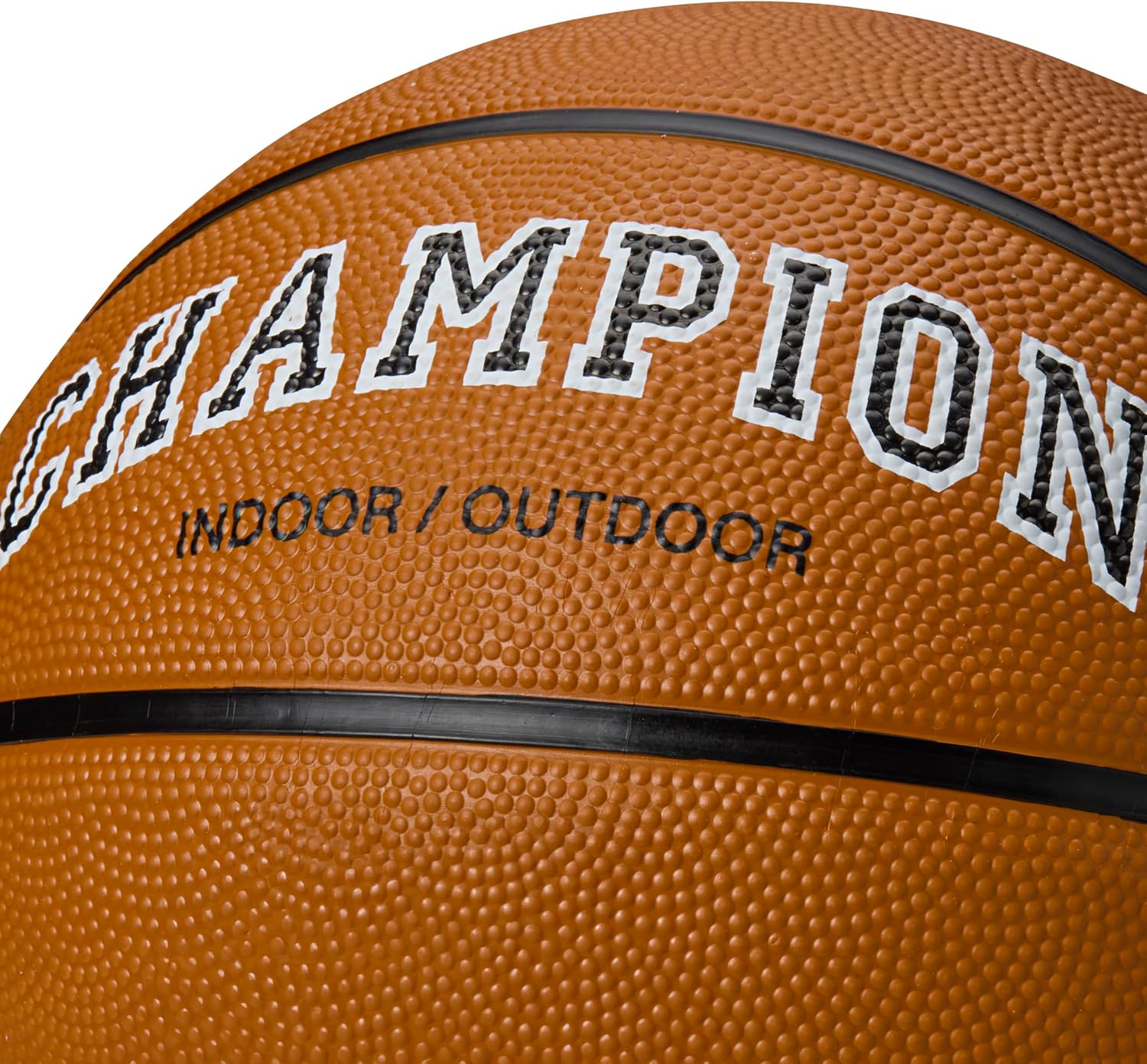 Champion Downtown Basketball - Durable Rubber Cover with Deep Channels for Better Control, Anti-Burst Butyl Bladder, Includes Ball Pump, for Indoor/Outdoor Play