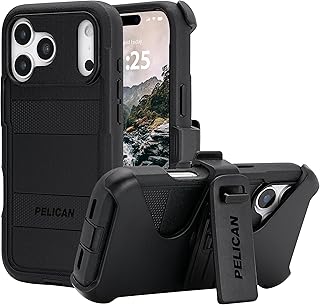 Pelican Voyager iPhone 17 Pro Max Case - Rugged MagSafe Phone Case - Black