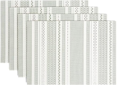 Miniatura 22 de over&back Juego de 4 manteles individuales estampados a mano - Tapete colorido para mesa de comedor - Cada mantel individual es único - 100% algodón