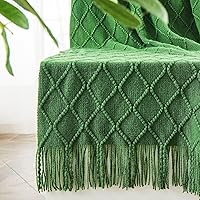 Vista 193 de inhand Knitted Throw Blankets for Couch and Bed, Soft Cozy Knit Blanket with Tassel, Black Lightweight Decorative Blankets and Throws, Farmhouse