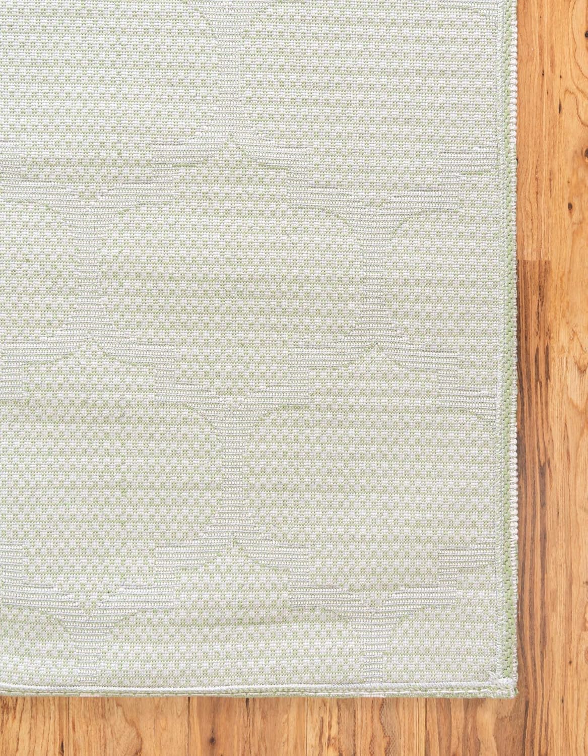 Unique Loom Decatur Collection Trellis Geometric, Modern Area Rug (2' 2 x 3' 0 Rectangular, Green/ Ivory)