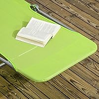 Vista 8 de Outsunny Sillas tumbonas plegables de 2 piezas, sillas de bronceado para piscina con respaldo reclinable, asiento de malla transpirable, Verde