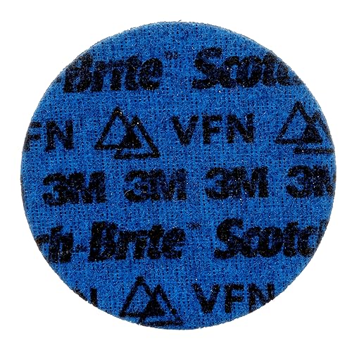 Miniatura 6 de Scotch-Brite Disco de acondicionamiento de superficie de precisión, PN-DH, mediano, 4 pulgadas x NH, accesorio de gancho y bucle, disco multiusos