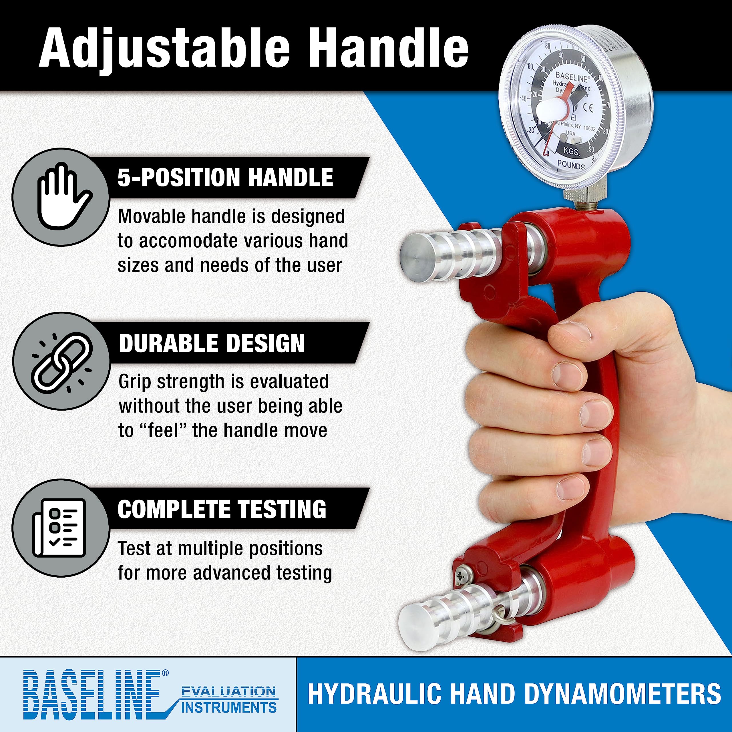 Baseline 12-0286 Dinamómetro Electrónico De Mano Con Forma De