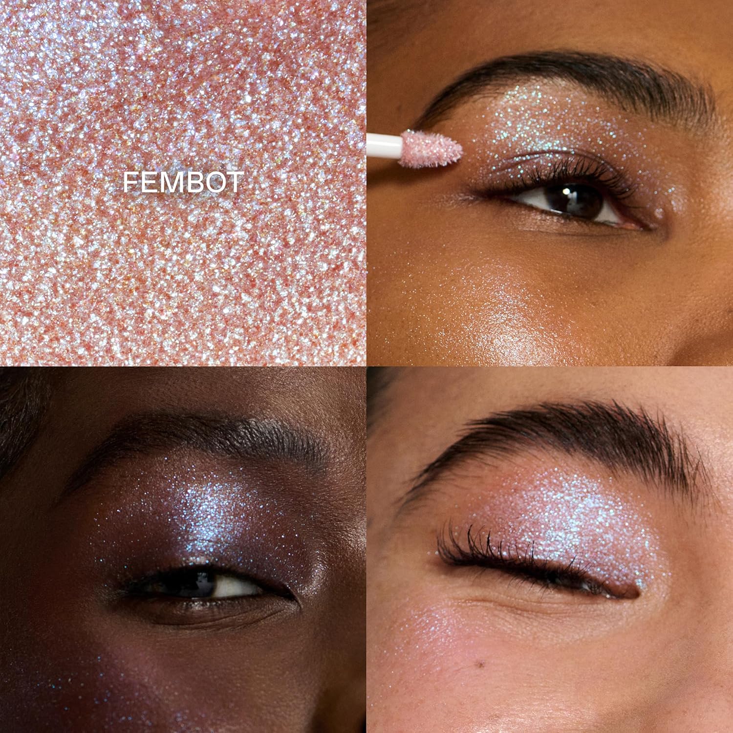r.e.m. beauty by ariana grande Starlet Lustrous Liquid Eyeshadow in Fembot | High Impact Shimmering Color | Longwearing Crease Resistant Waterproof Formula | Lightweight Feel