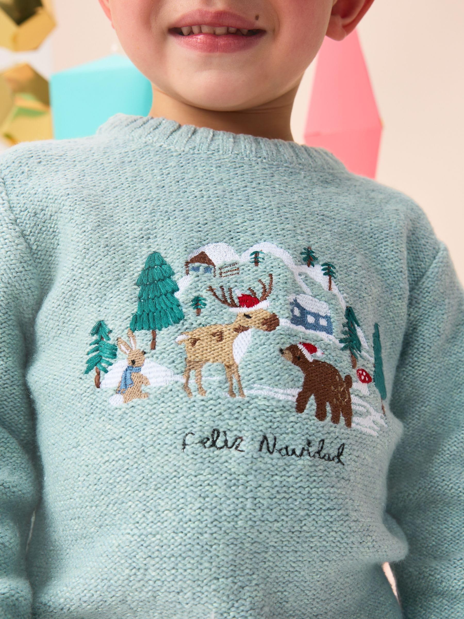 NEXT Jungen Weihnachtlicher Strickpullover 62-122