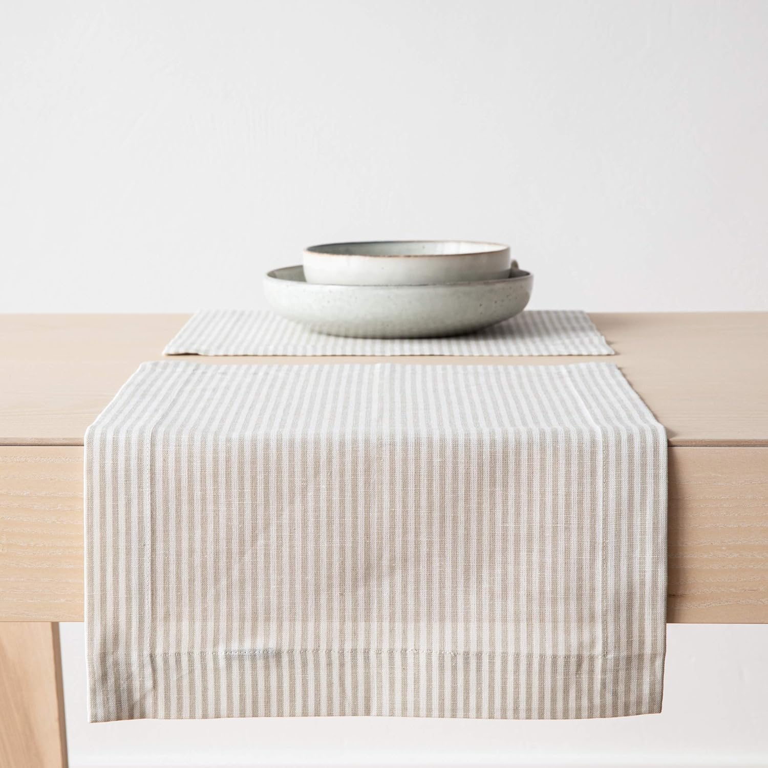 LinenMe Set of 4 Placemats Bleige Linen Cotton Jazz