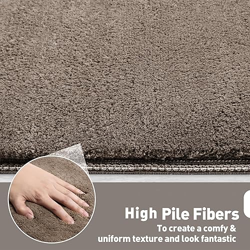 Miniatura 3 de PURE ERA - Alfombras para peldaños, de felpa suave, con bordes redondeados, de interiores, aptas para mascotas, antideslizantes, sin cinta, lavables