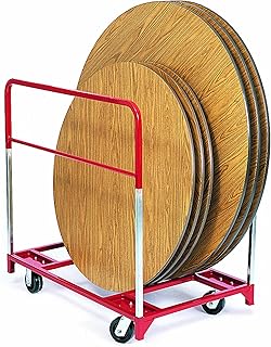 Raymond 3709 Steel Standard Round Folding Table Mover with 6