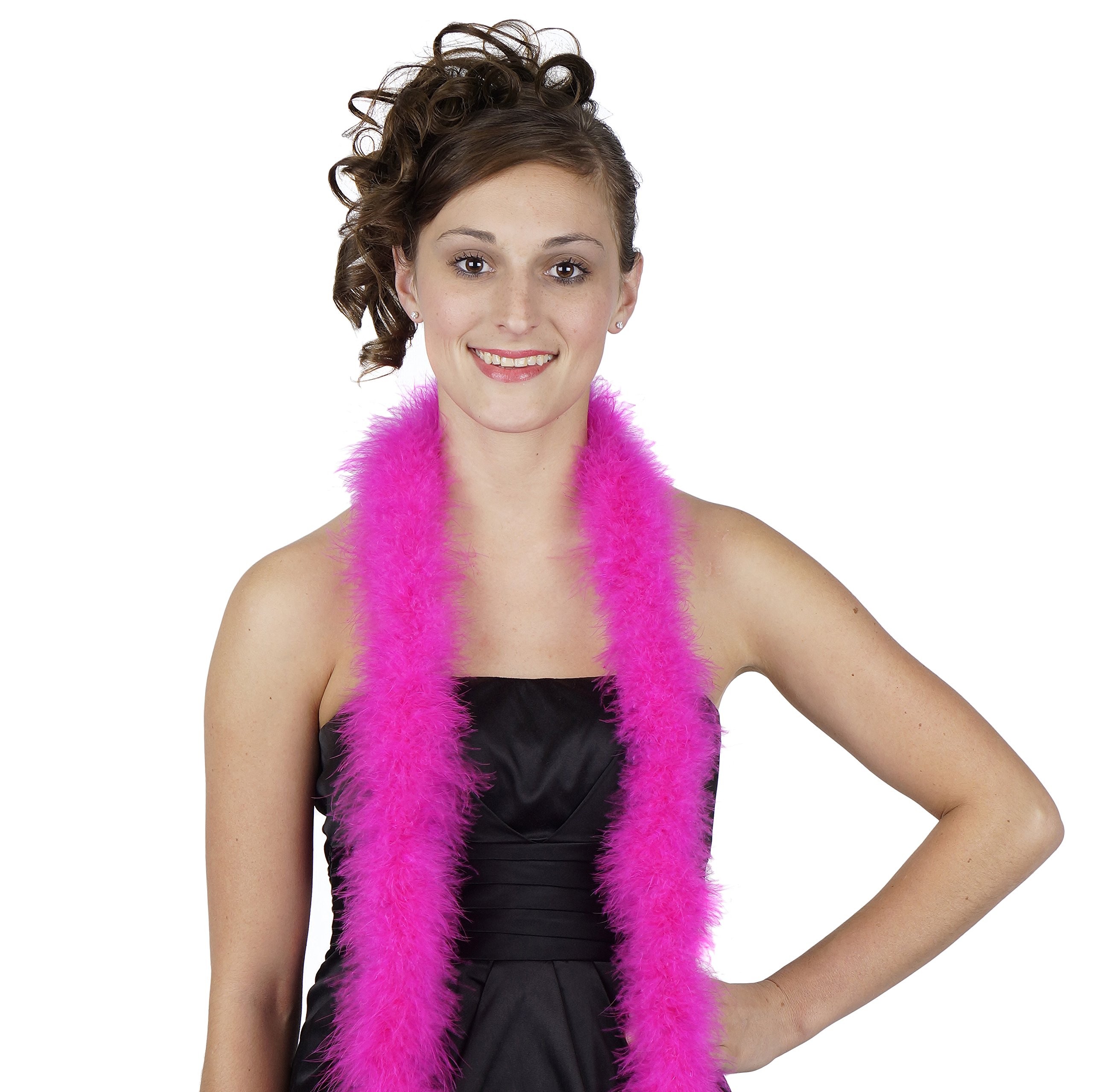 Boa en plumes marabou shock pink 2yd moyen poids pour costume
