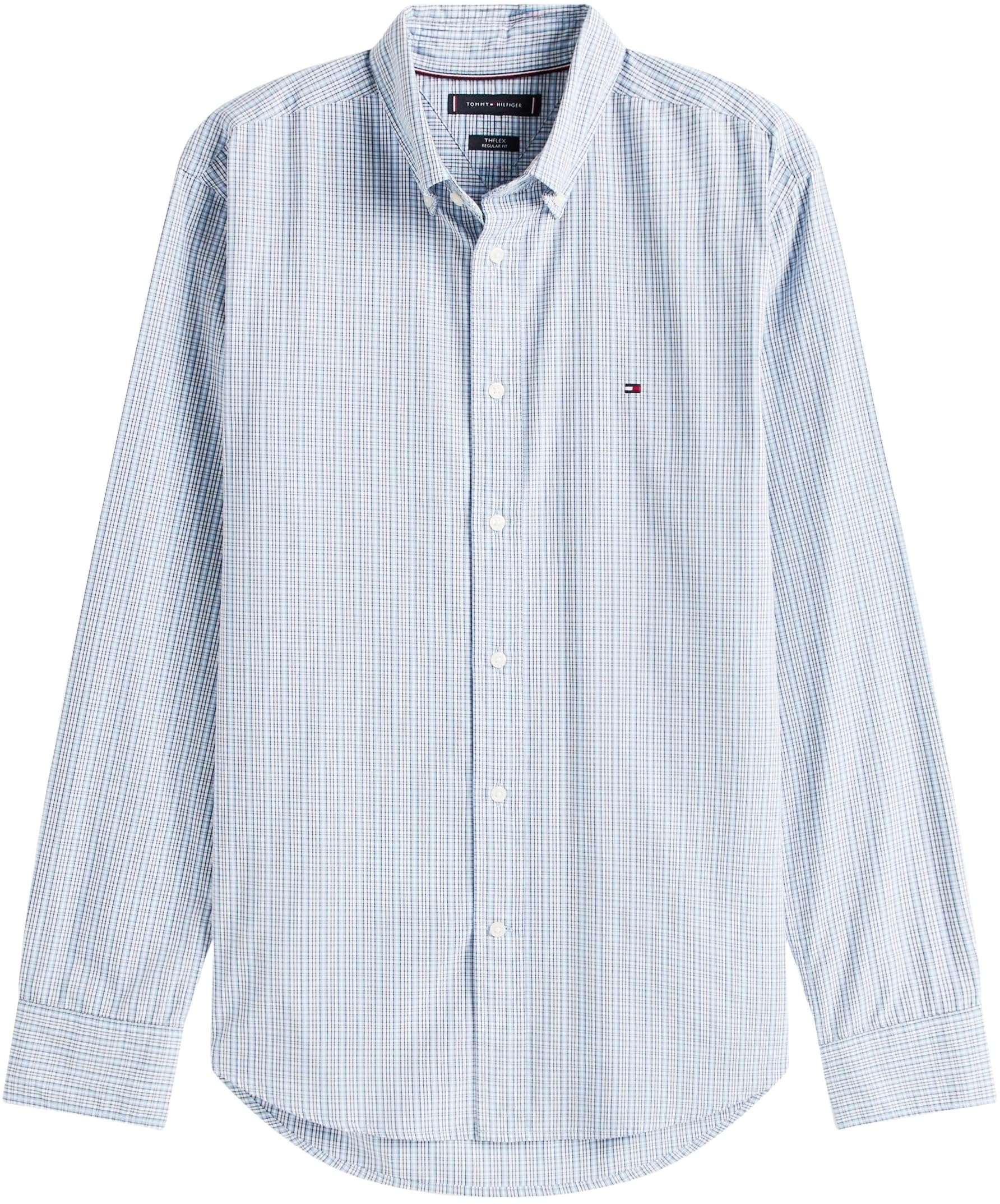 Tommy Hilfiger Herren Hemd Flex Poplin Small Tartan aus Baumwolle