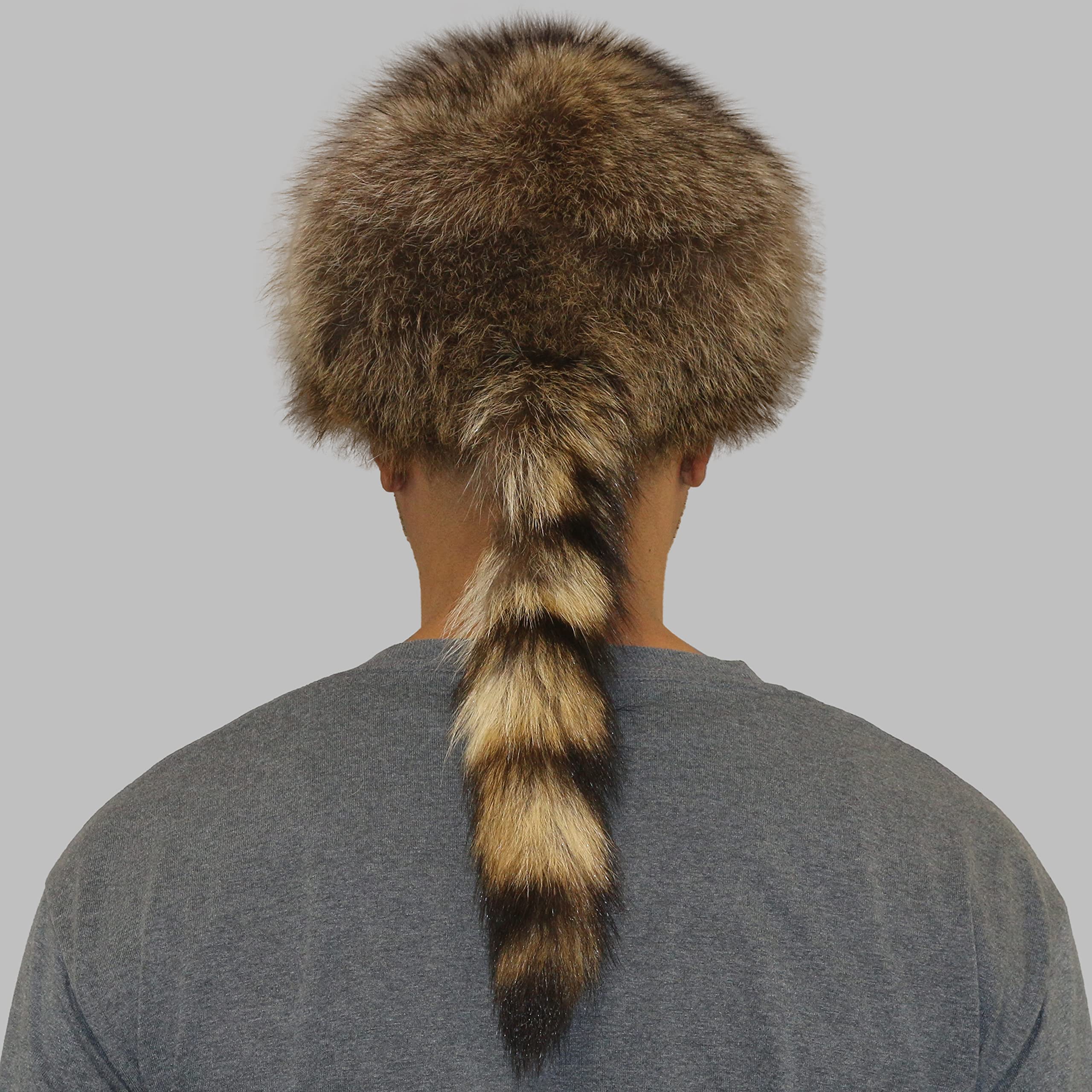 Glacier Wear Raccoon Davy Crockett Fur Hat (XXL (24 1/4" - 24 7/8")) Black - Image 4