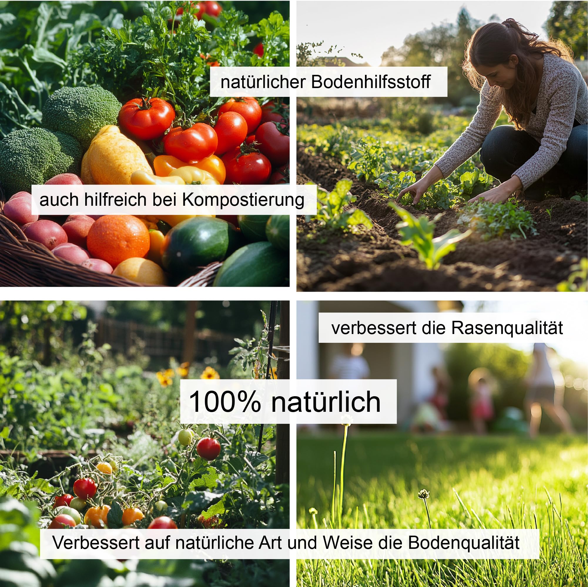 Naturdünger - Universal Pflanzendünger in Bio-Qualität - Langzeitdünger für gesundes Pflanzenwachstum - einfache Dosierung - für Garten, Balkon, Obst & Gemüse - 25kg